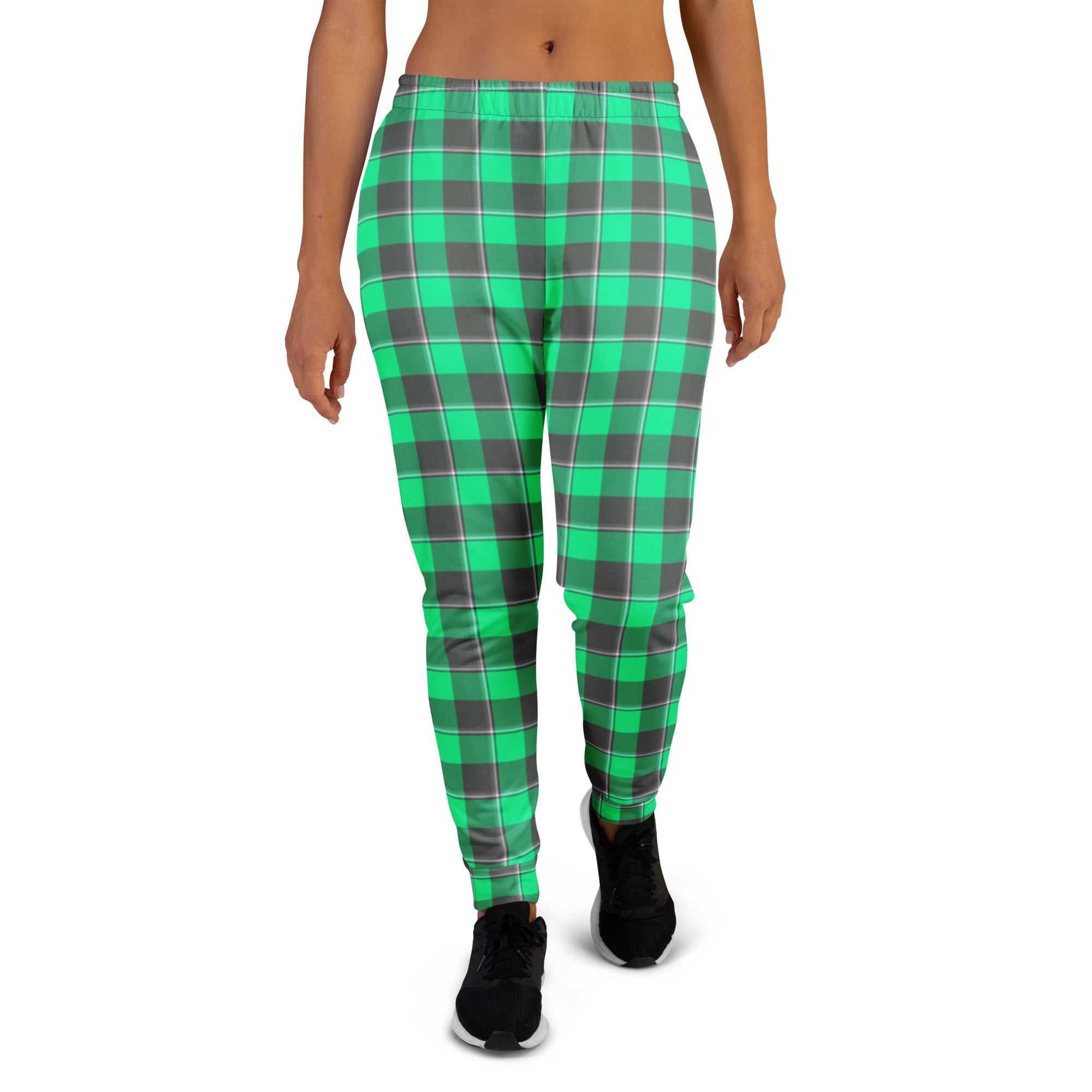 Spring Green and Finlandia Plaid Women's Joggers - Scottish Squares
