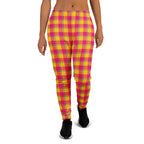 Corn and Razzmatazz Plaid Women's Joggers - Scottish Squares