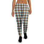 Blizzard Blue and Livid Brown Plaid Women's Joggers - Scottish Squares