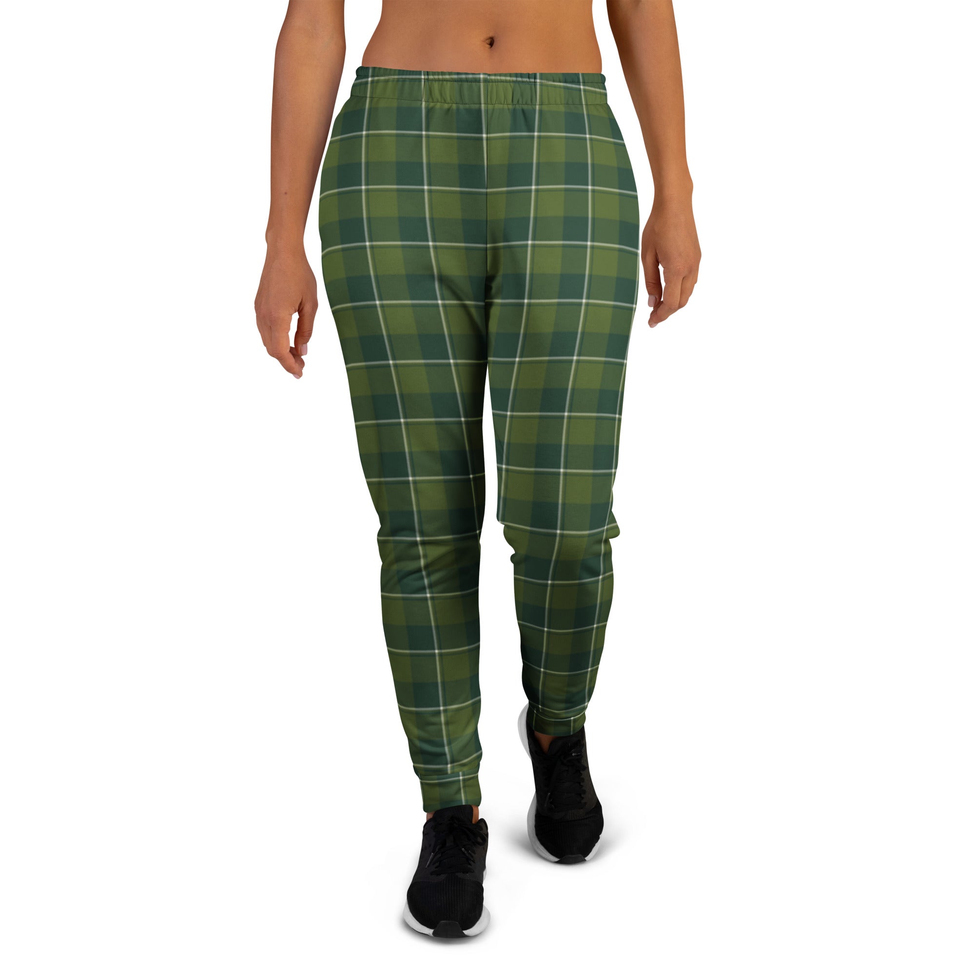 Woodland and Evergreen Plaid Women's Joggers - Scottish Squares