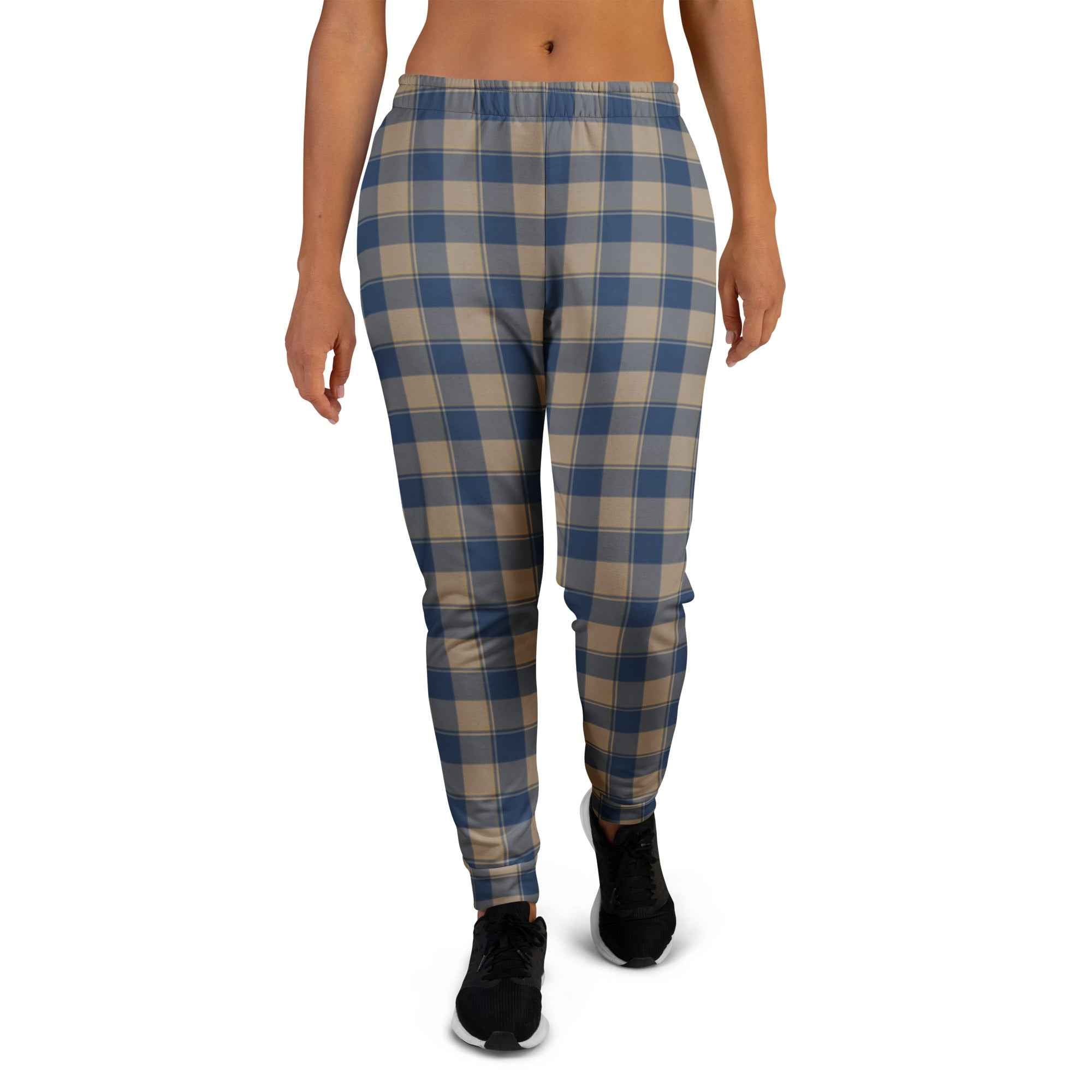 Cello and Donkey Brown Plaid Women's Joggers - Scottish Squares