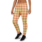 Claystone and Morning Mist Plaid Women's Joggers - Scottish Squares