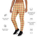 Claystone and Morning Mist Plaid Women's Joggers - Scottish Squares