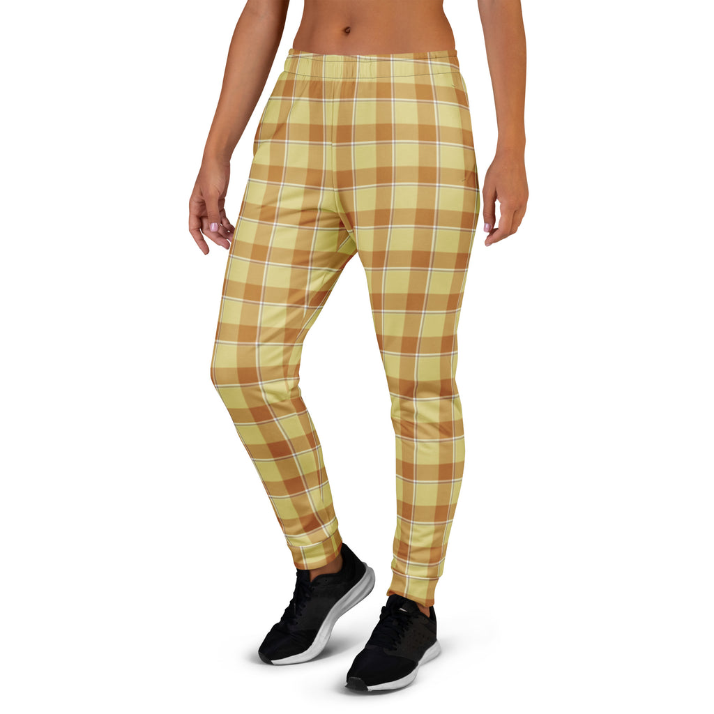 Zombie and Copper Plaid Women's Joggers - Scottish Squares