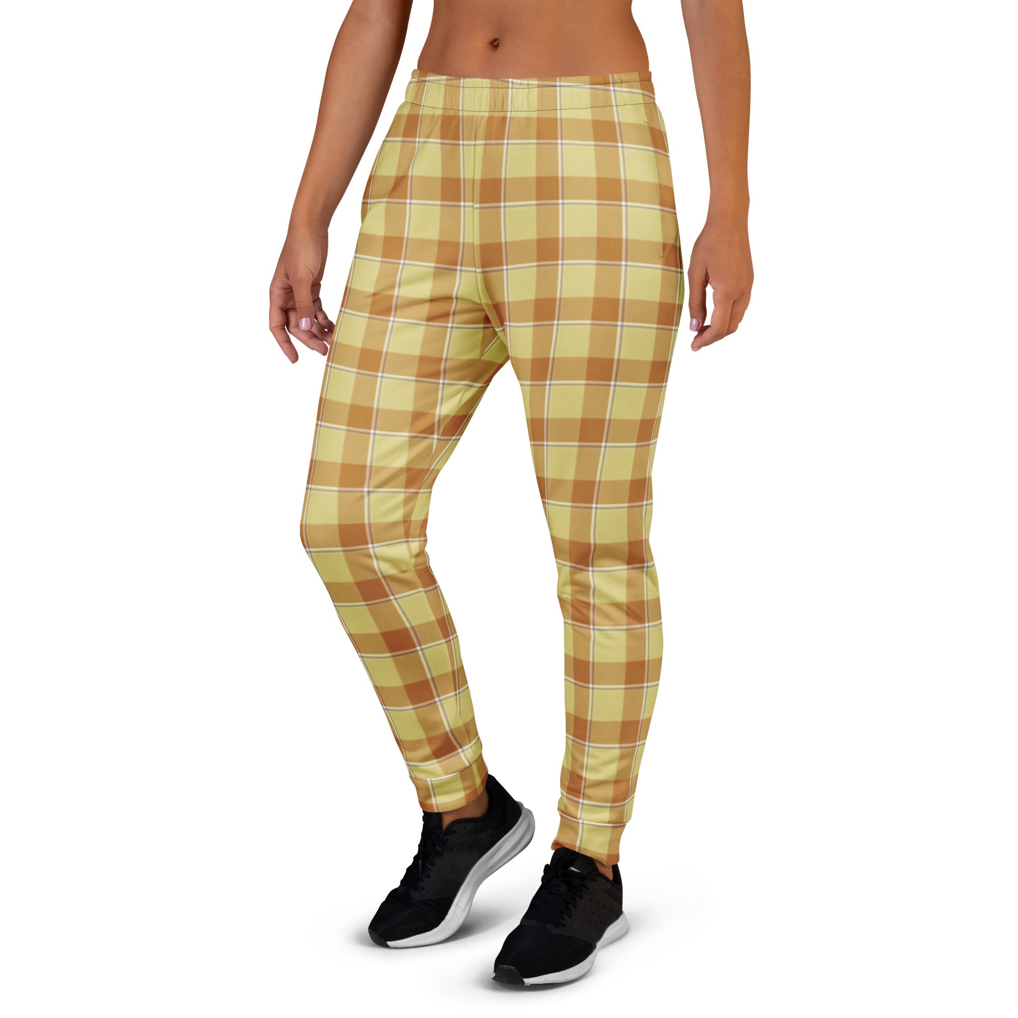 Zombie and Copper Plaid Women's Joggers - Scottish Squares