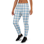 Pink Cloud and Blue Lagoon Plaid Women's Joggers - Scottish Squares