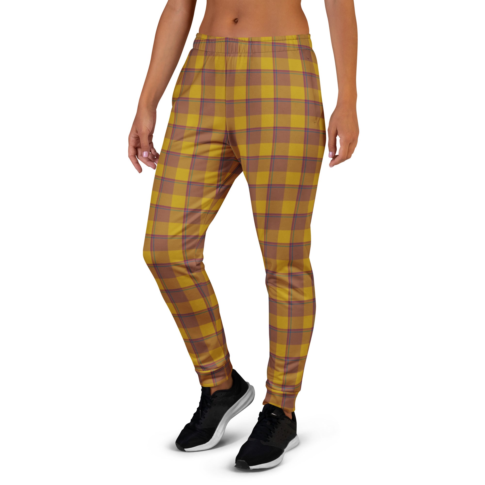 Potters Clay and Pizza Plaid Women's Joggers - Scottish Squares