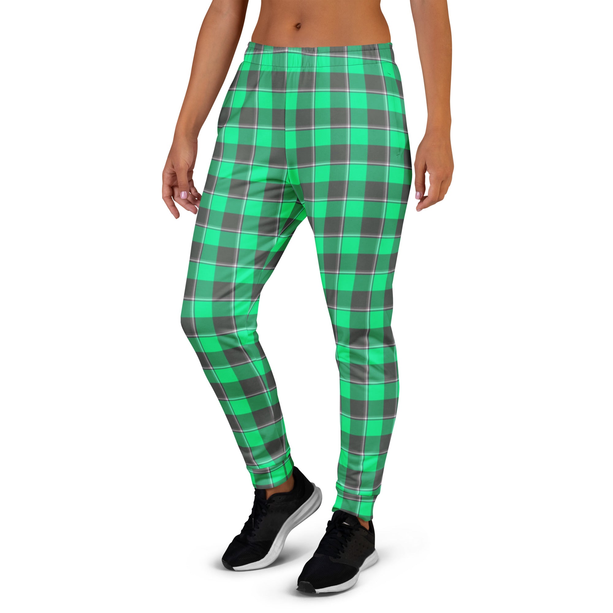 Spring Green and Finlandia Plaid Women's Joggers - Scottish Squares
