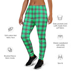Spring Green and Finlandia Plaid Women's Joggers - Scottish Squares