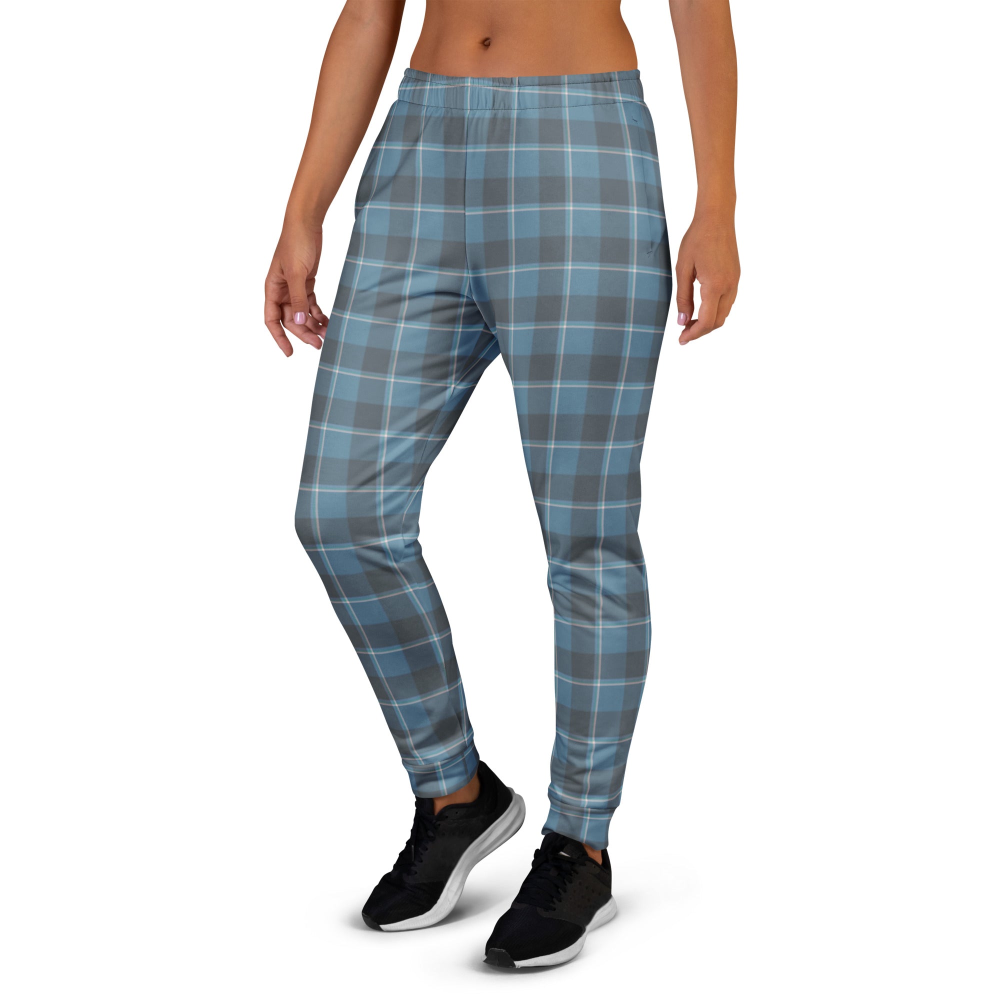Hoki and Shuttle Gray Plaid Women's Joggers - Scottish Squares