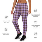 Light Wisteria and Livid Brown Plaid Women's Joggers - Scottish Squares