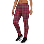 Old Brick and Cab Sav Plaid Women's Joggers - Scottish Squares