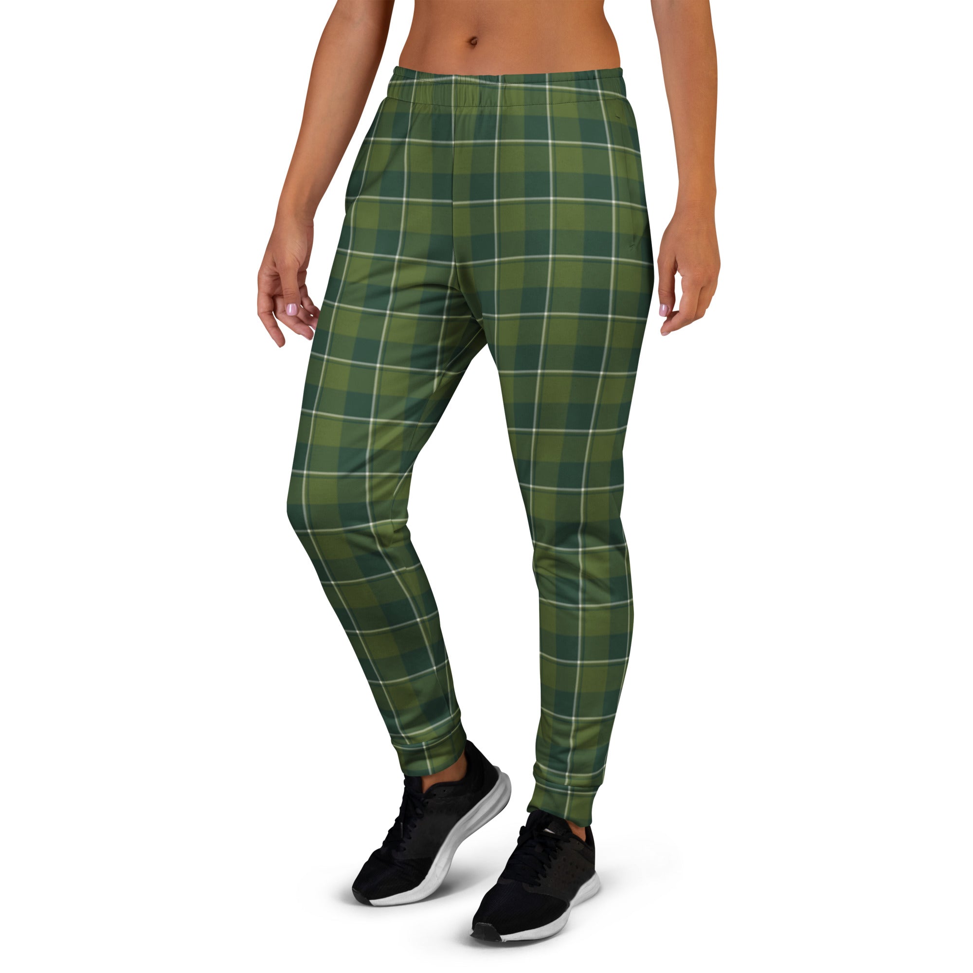 Woodland and Evergreen Plaid Women's Joggers - Scottish Squares