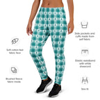 Women's Joggers Cervical Cancer Awareness Plaid, Teal Ribbon, Supportive Gift - Scottish Squares