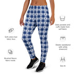 Women's Joggers Colorectal Cancer Awareness Plaid, Dark Blue Ribbon, Supportive Gift - Scottish Squares