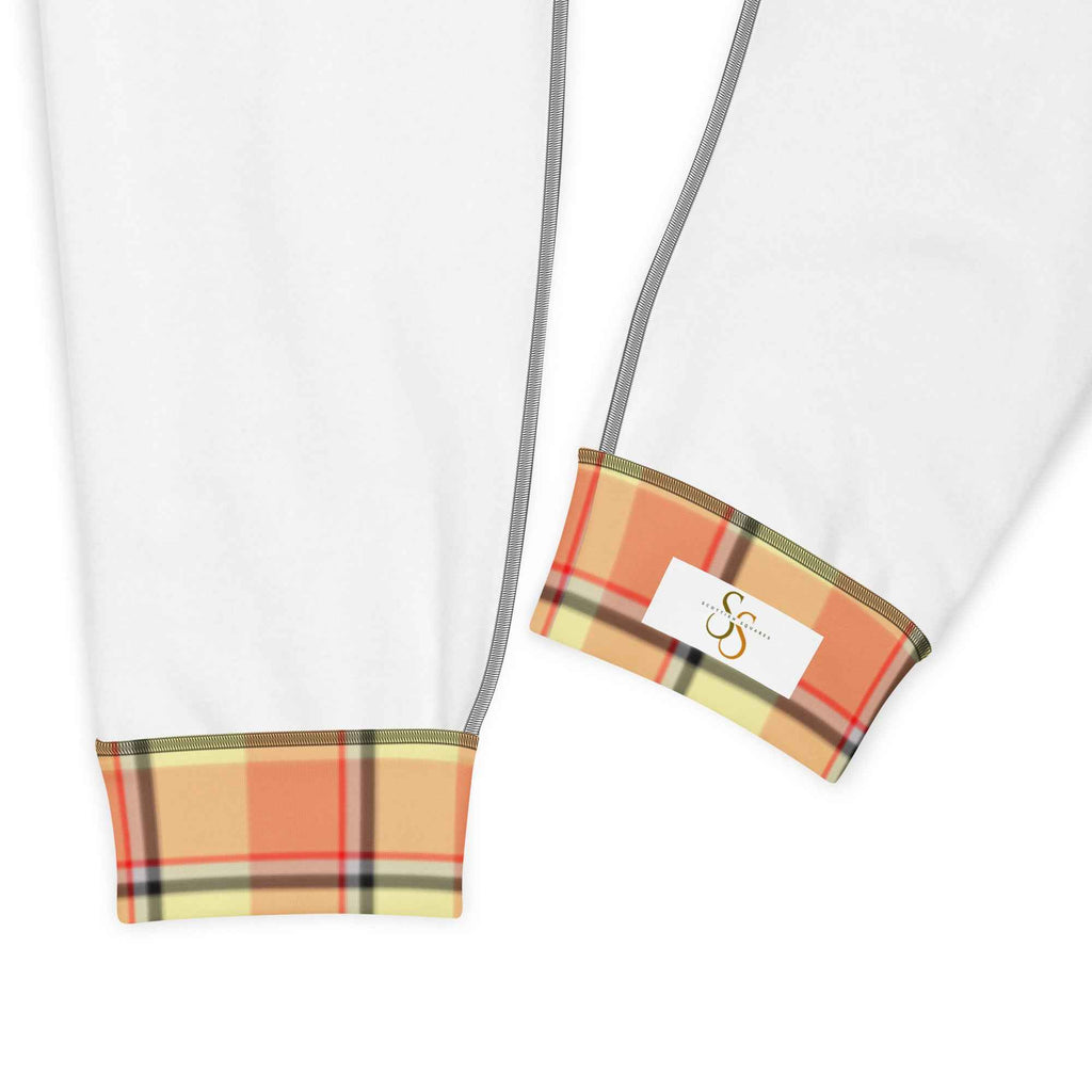 Claystone and Morning Mist Plaid Women's Joggers - Scottish Squares