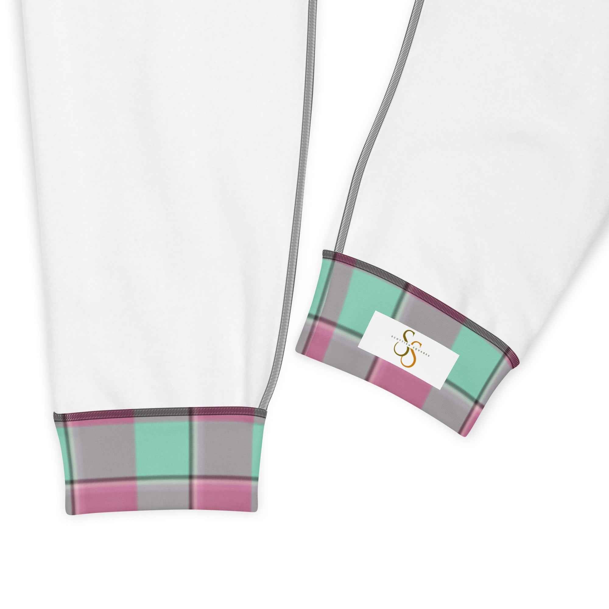 Vista Blue and Turkish Rose Plaid Women's Joggers - Scottish Squares