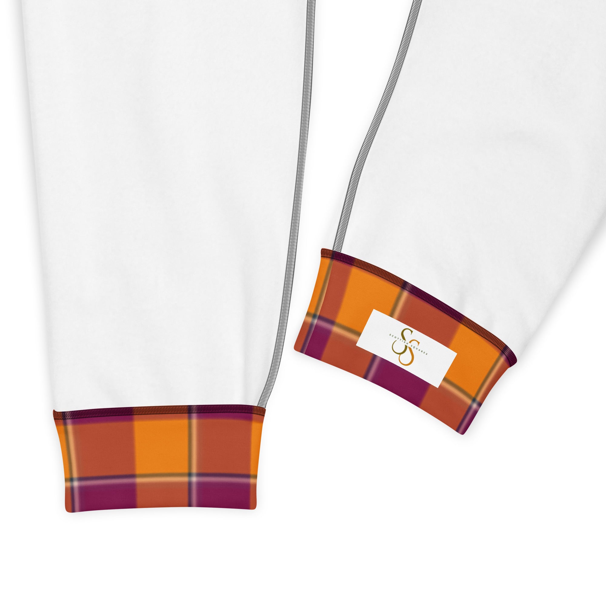 Tahiti Gold and Rose Bud Cherry Plaid Women's Joggers - Scottish Squares