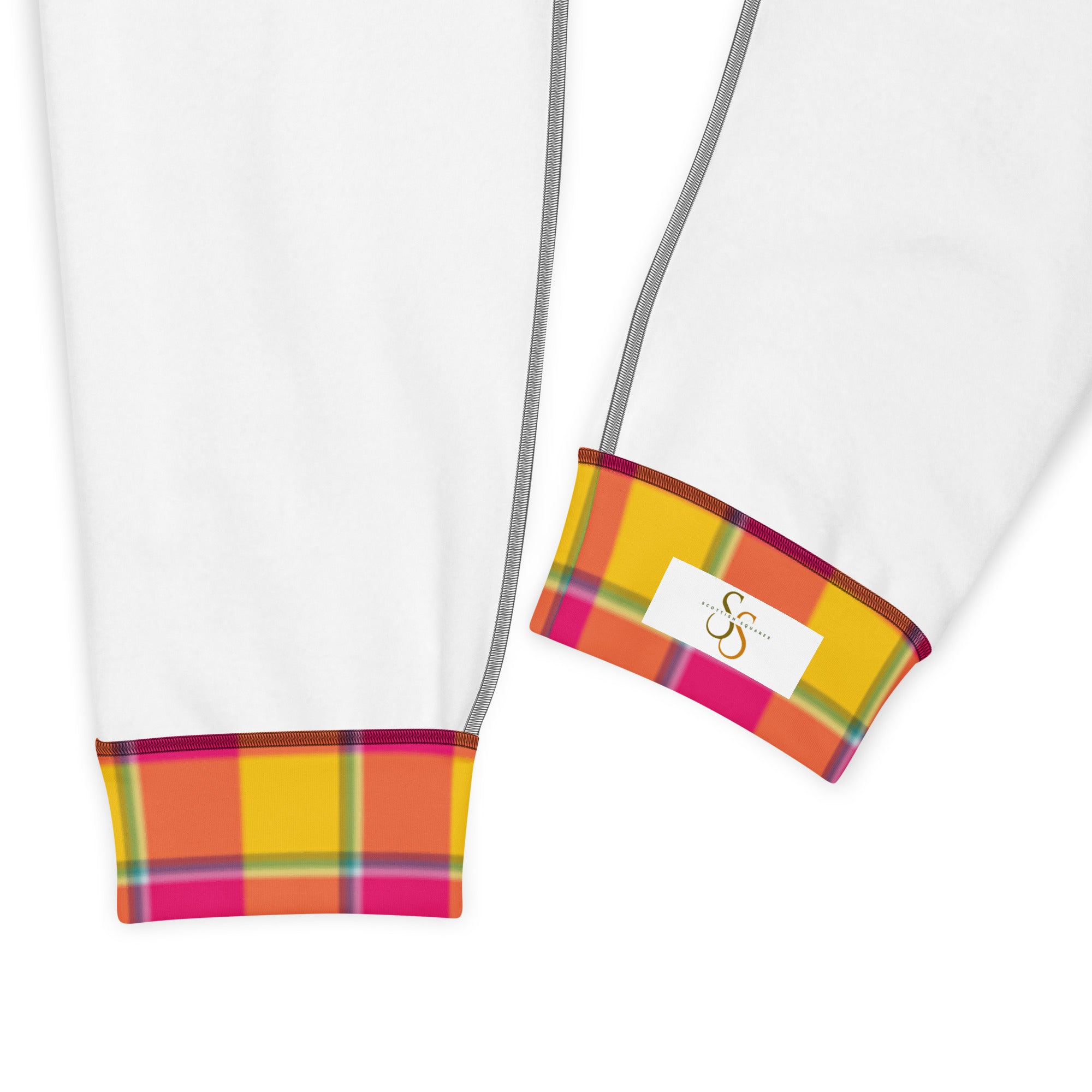 Corn and Razzmatazz Plaid Women's Joggers - Scottish Squares