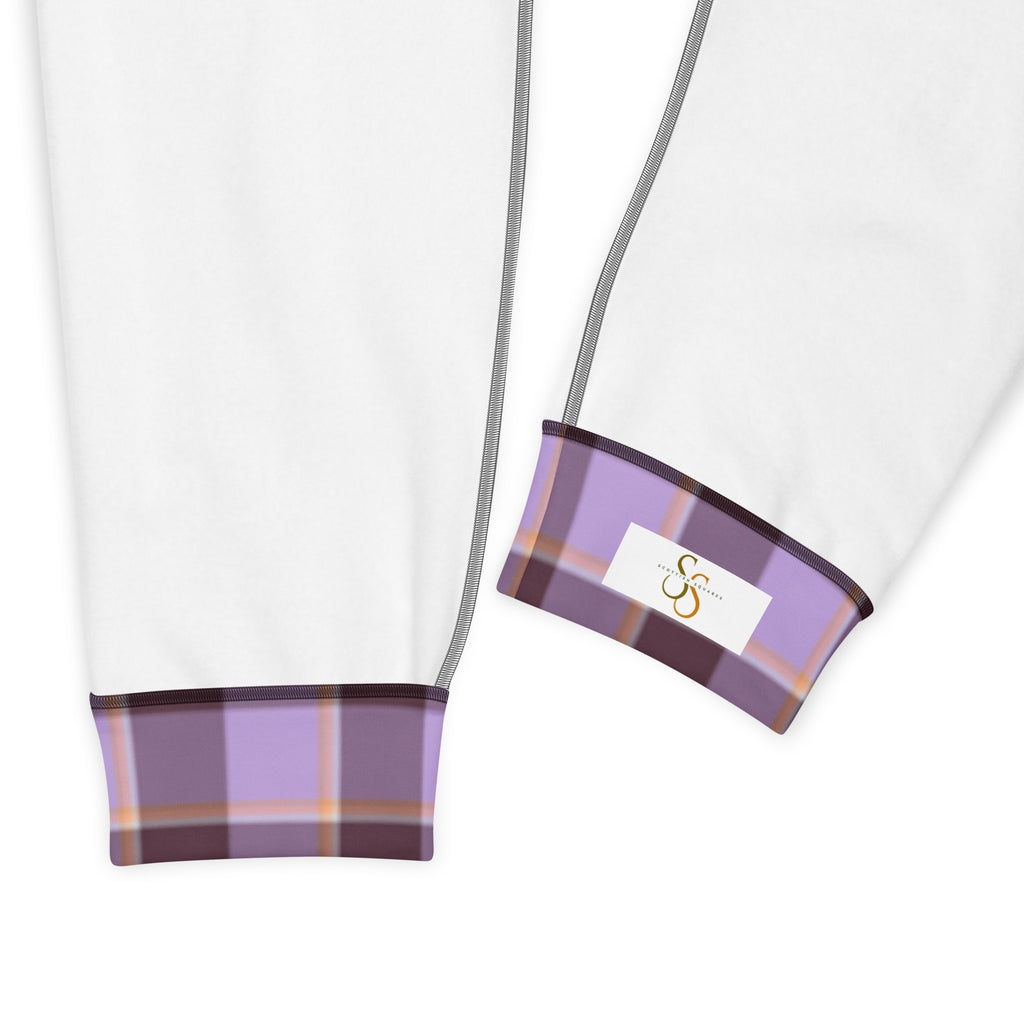 Light Wisteria and Livid Brown Plaid Women's Joggers - Scottish Squares