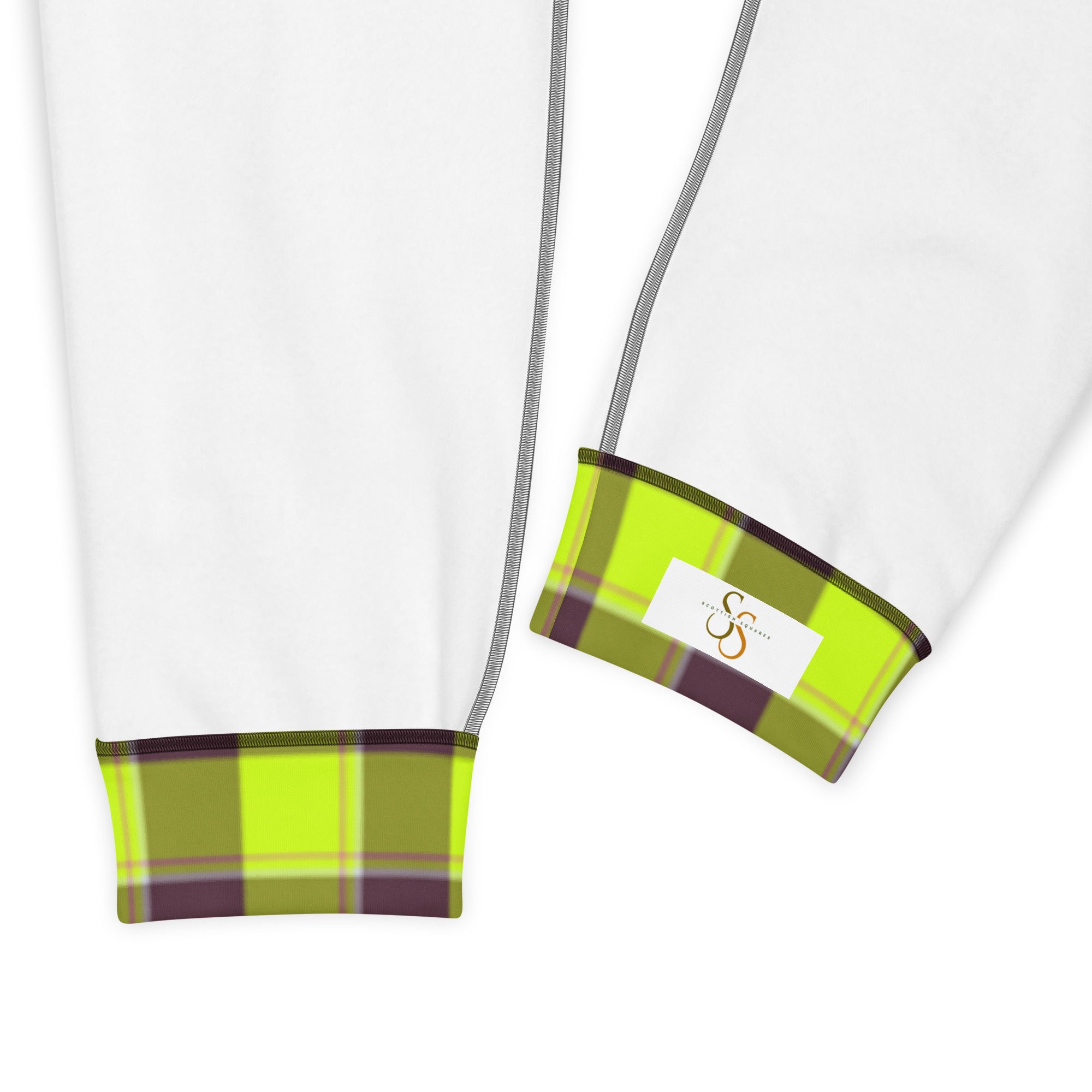 Electric Lime and Livid Brown Plaid Women's Joggers - Scottish Squares