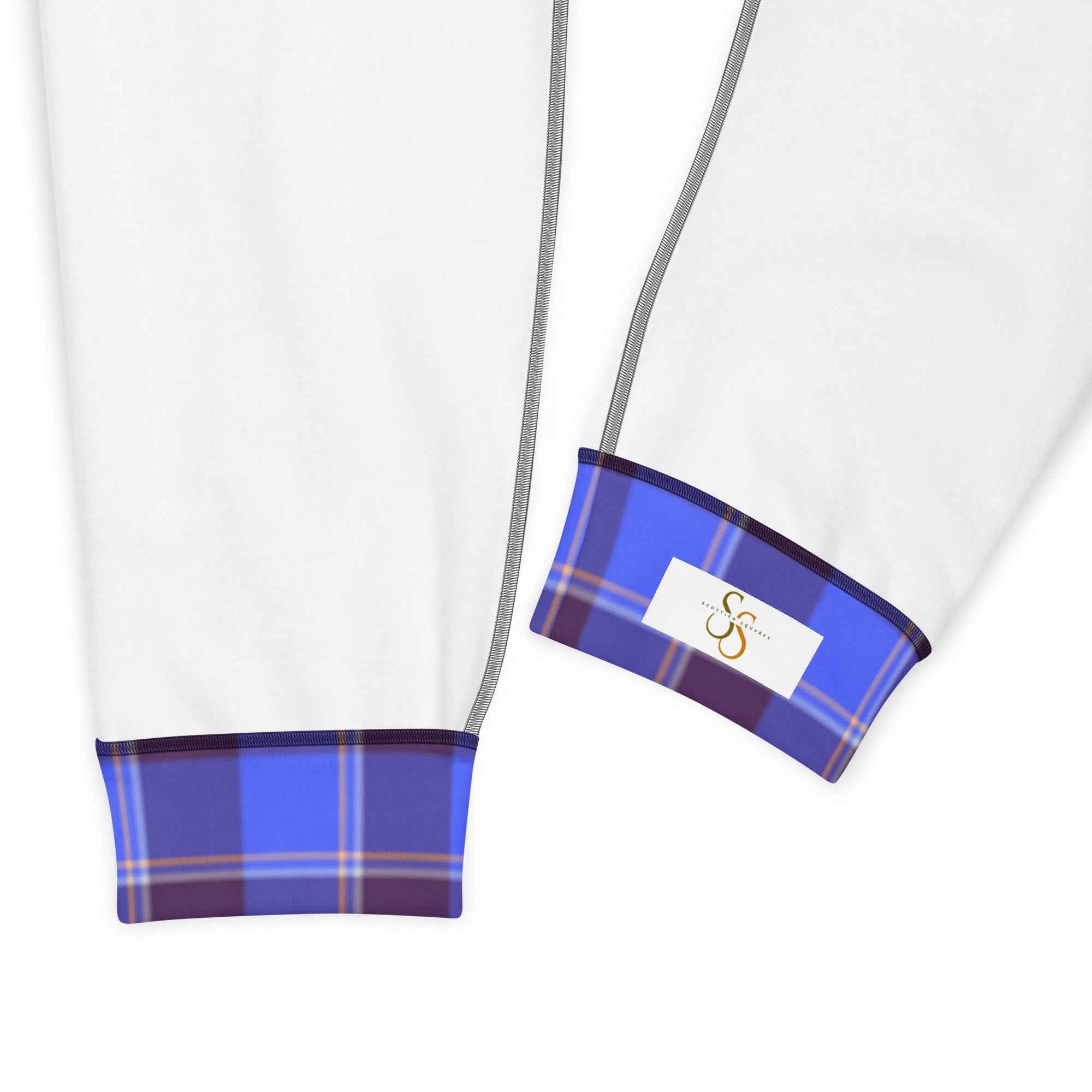 Cornflower Blue and Livid Brown Plaid Women's Joggers - Scottish Squares