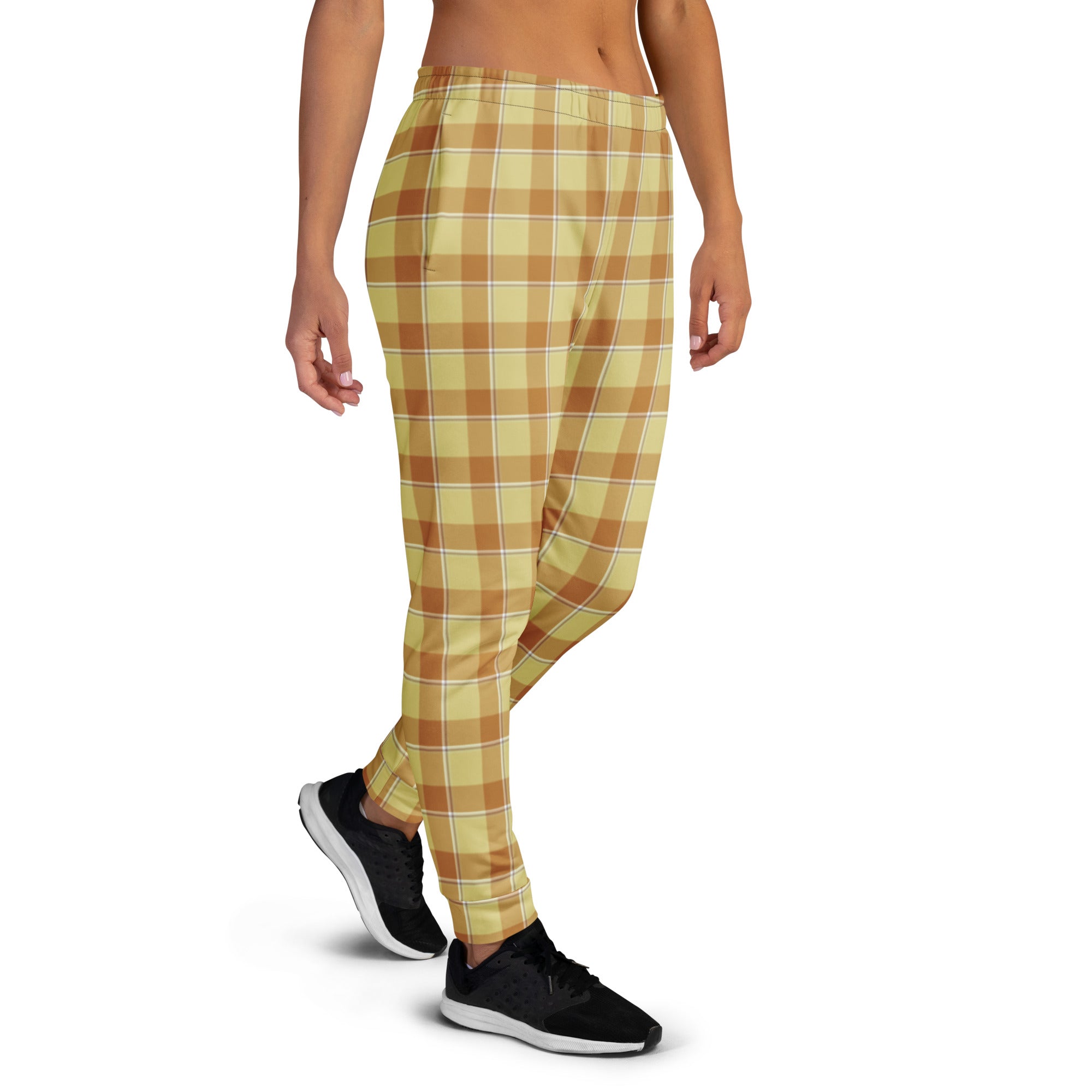 Zombie and Copper Plaid Women's Joggers - Scottish Squares