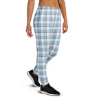 Pink Cloud and Blue Lagoon Plaid Women's Joggers - Scottish Squares