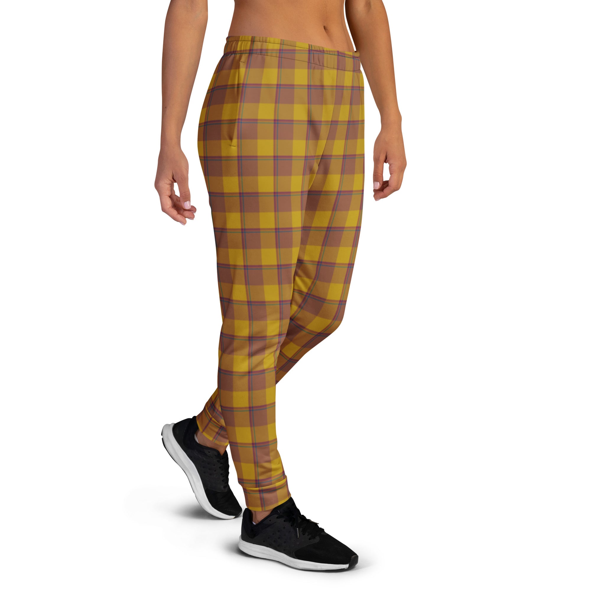 Potters Clay and Pizza Plaid Women's Joggers - Scottish Squares