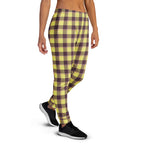 Flax and Livid Brown Plaid Women's Joggers - Scottish Squares
