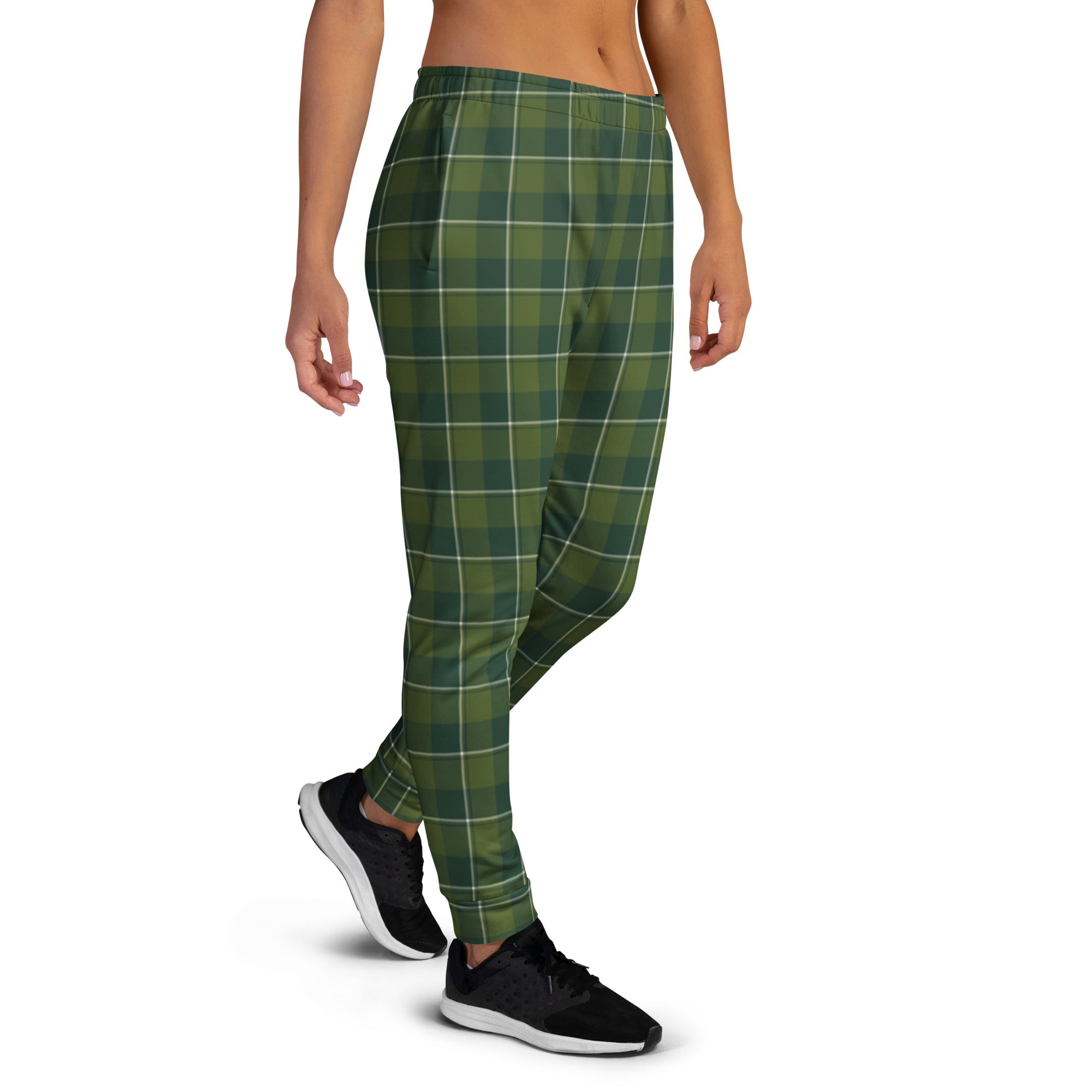 Woodland and Evergreen Plaid Women's Joggers - Scottish Squares