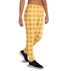 Women's Joggers Kidney Cancer Awareness Plaid, Orange Ribbon, Supportive Gift - Scottish Squares