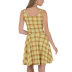 Zombie and Copper Plaid Skater Dress - Scottish Squares