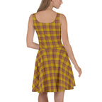 Potters Clay and Pizza Plaid Skater Dress - Scottish Squares