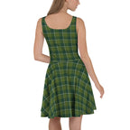 Woodland and Evergreen Plaid Skater Dress - Scottish Squares