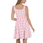 Skater Dress Breast Cancer Awareness Plaid - Scottish Squares