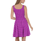 Skater Dress Purple Pink Black Plaid Classic