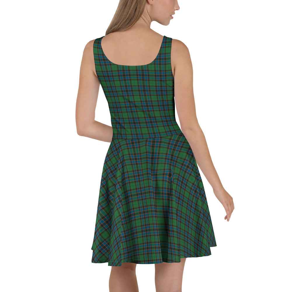 Skater Dress Green Blue Orange Plaid Tartan