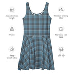 Hoki and Shuttle Gray Plaid Skater Dress - Scottish Squares