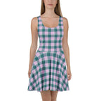 Ming and Melanie Plaid Skater Dress - Scottish Squares