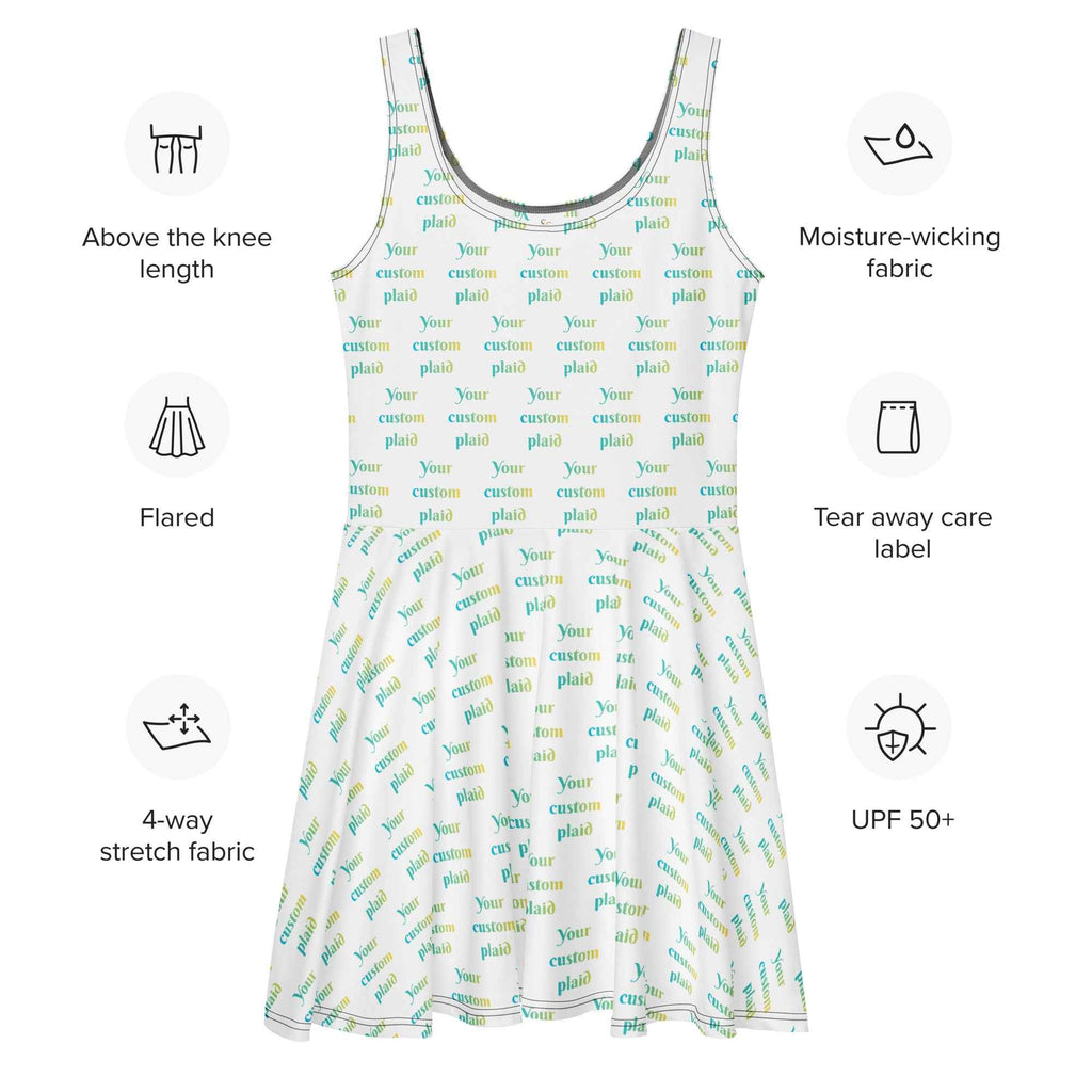 Skater Dress Your Own Birthday Plaid - Scottish Squares