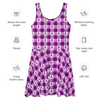 Skater Dress Pancreatic Cancer Awareness Plaid - Scottish Squares