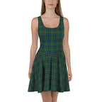 Skater Dress Green Blue Orange Plaid Tartan