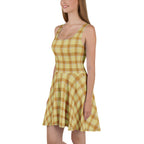 Zombie and Copper Plaid Skater Dress - Scottish Squares