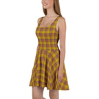 Potters Clay and Pizza Plaid Skater Dress - Scottish Squares