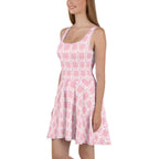 Skater Dress Breast Cancer Awareness Plaid 3XL - Scottish Squares