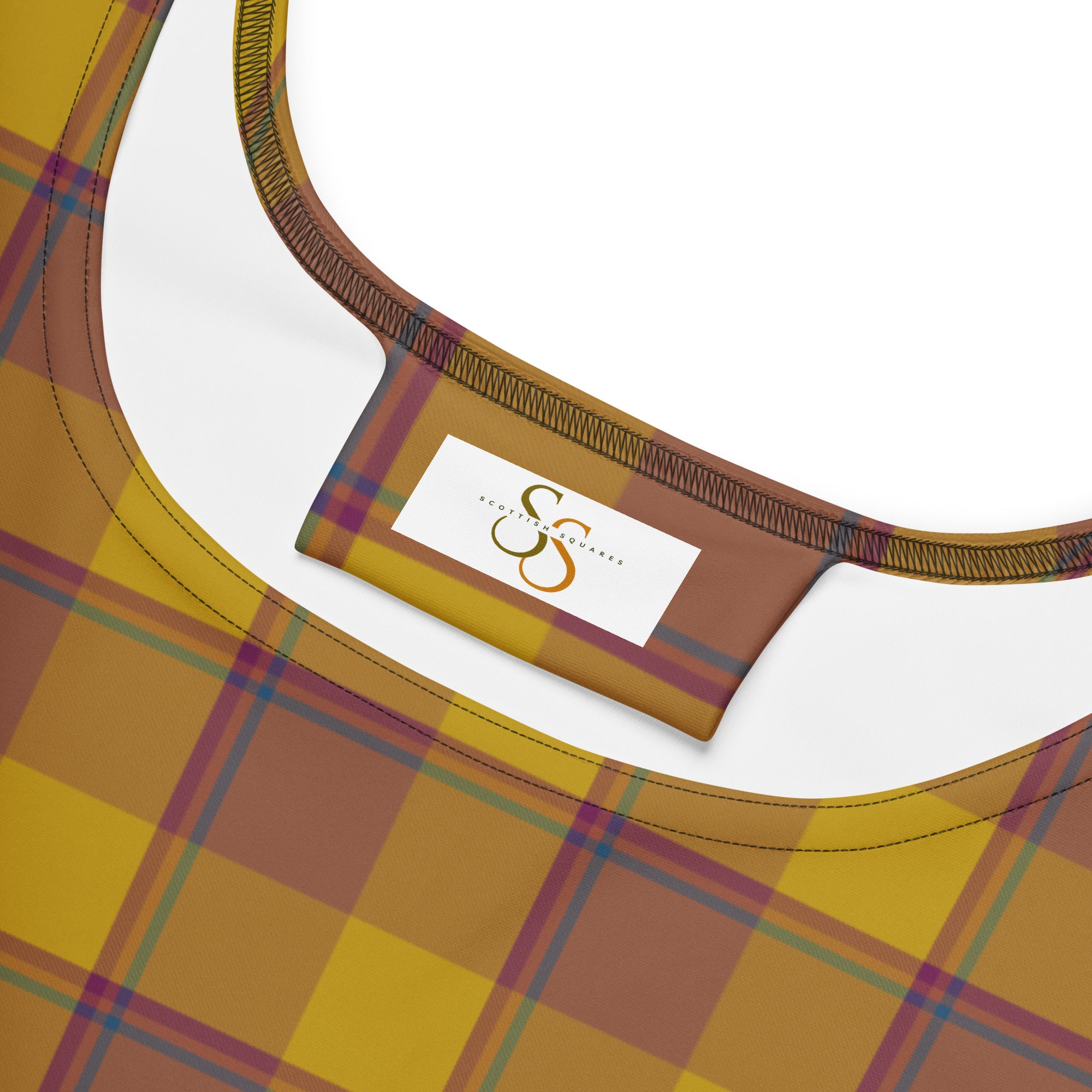 Potters Clay and Pizza Plaid Skater Dress - Scottish Squares