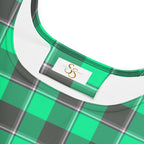 Spring Green and Finlandia Plaid Skater Dress - Scottish Squares