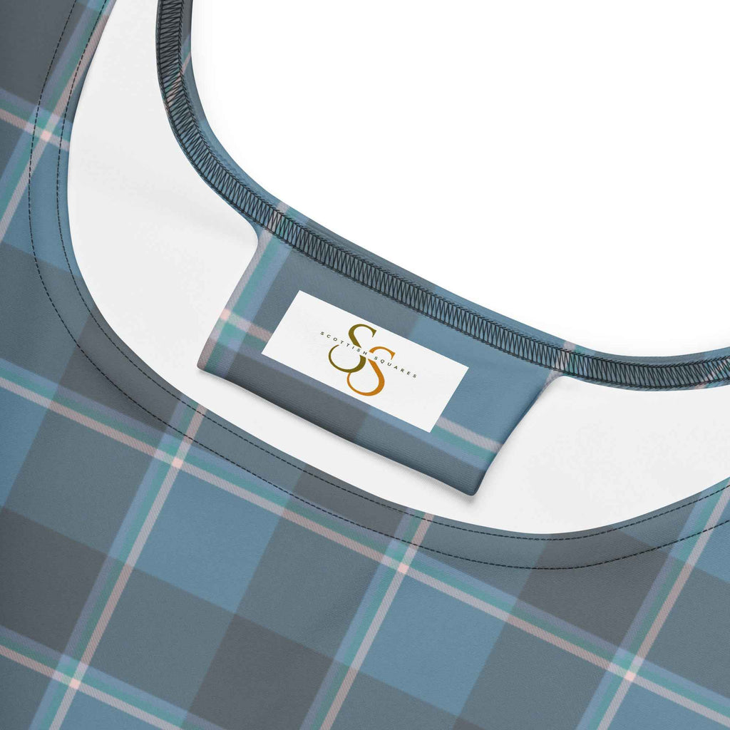 Hoki and Shuttle Gray Plaid Skater Dress - Scottish Squares