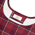 Old Brick and Cab Sav Plaid Skater Dress - Scottish Squares
